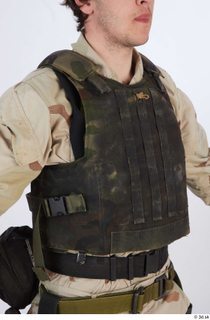 Photos Reece Bates 2 - details of uniform bullet-proof vest…